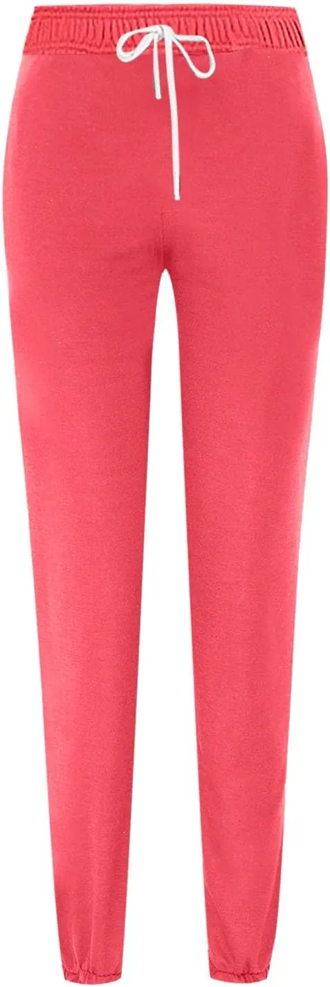 Womens Sweatpants 2024,High Waisted Baggy Sweatpants Joggers Sport Active Workout Jogger Pants with Pockets Trousers