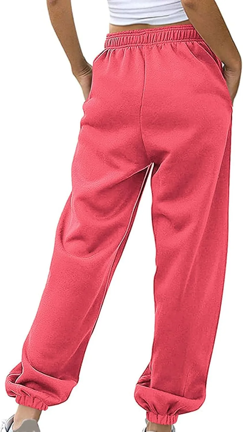 Womens Sweatpants 2024,High Waisted Baggy Sweatpants Joggers Sport Active Workout Jogger Pants with Pockets Trousers