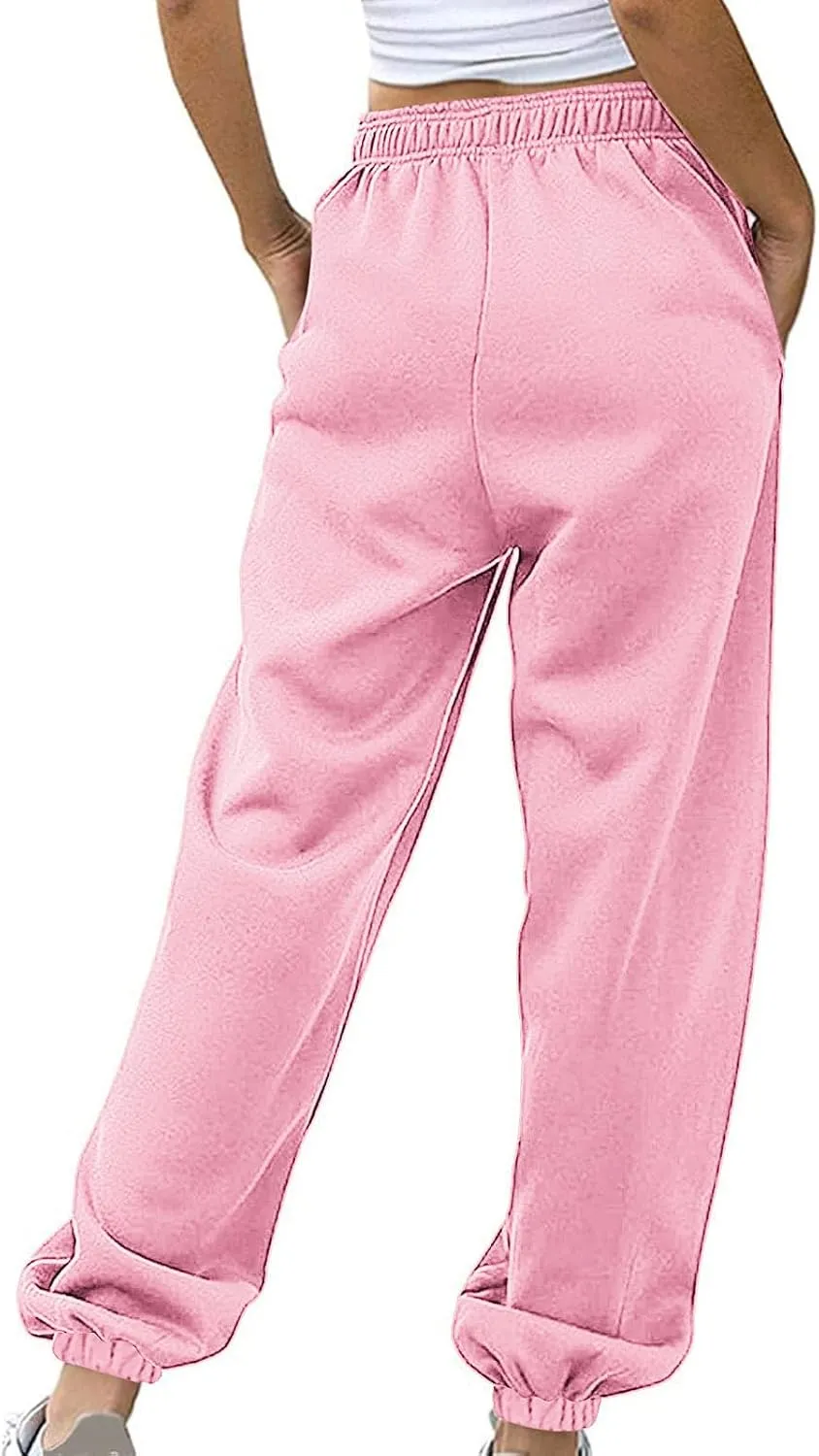 Womens Sweatpants 2024,High Waisted Baggy Sweatpants Joggers Sport Active Workout Jogger Pants with Pockets Trousers