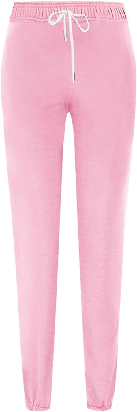 Womens Sweatpants 2024,High Waisted Baggy Sweatpants Joggers Sport Active Workout Jogger Pants with Pockets Trousers